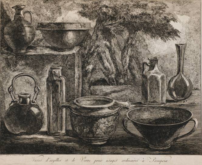 Vases d'Argilles et de Verre pour usages  ordinares à Pompeia (161.1 Pl . XXVI)