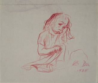 Sketch of Crying Girl