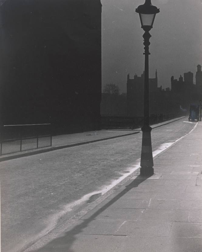 Bombed London Street by Moonlight