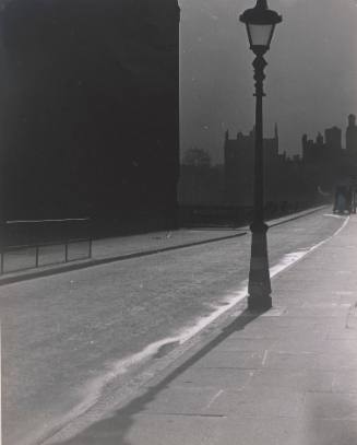 Bombed London Street by Moonlight
