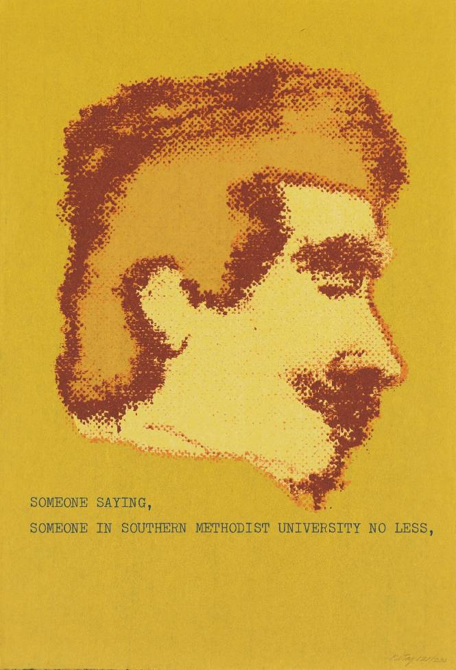 Print from A Day Book by Robert Creeley