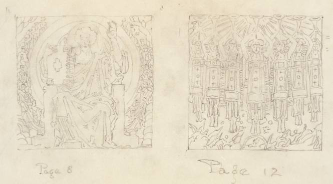 Study for the illuminated manuscript: "The Book" and "The Seven Angels"